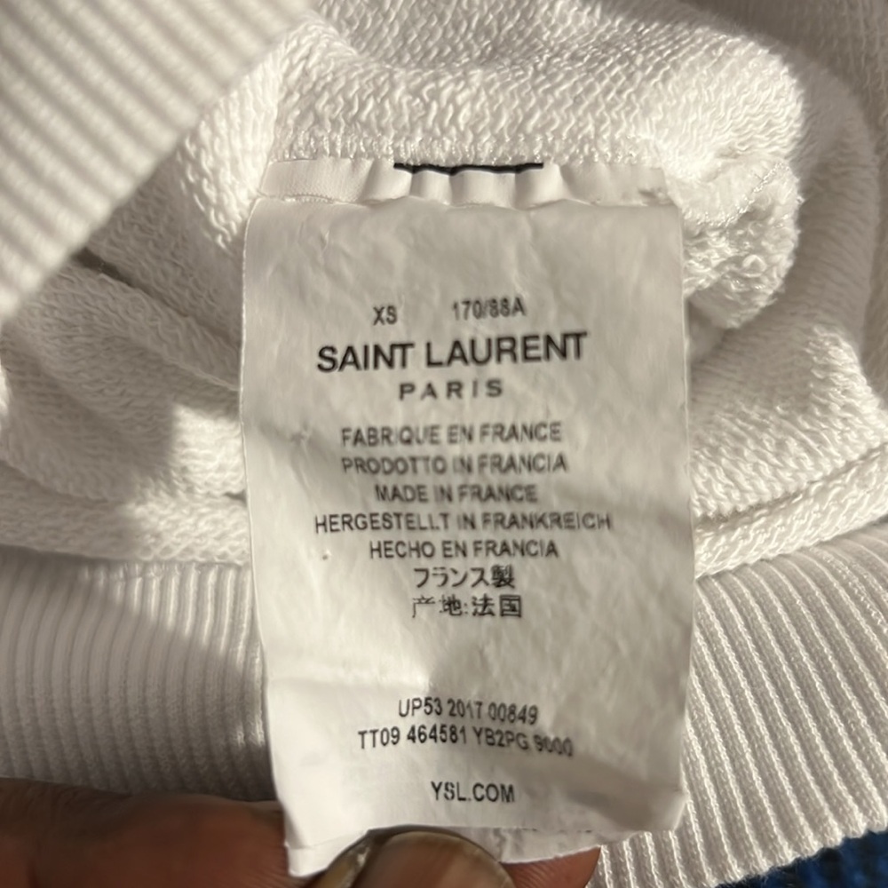 Saint Laurent logo print hoodie - Picture 4 of 8